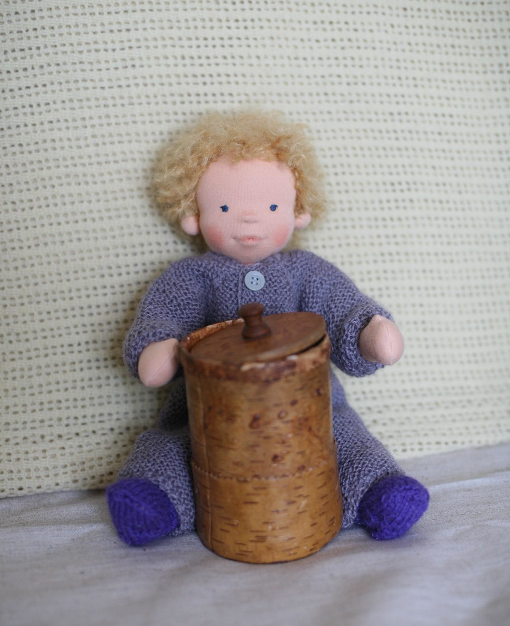 Кукла большая (мальчик в комбинезоне)