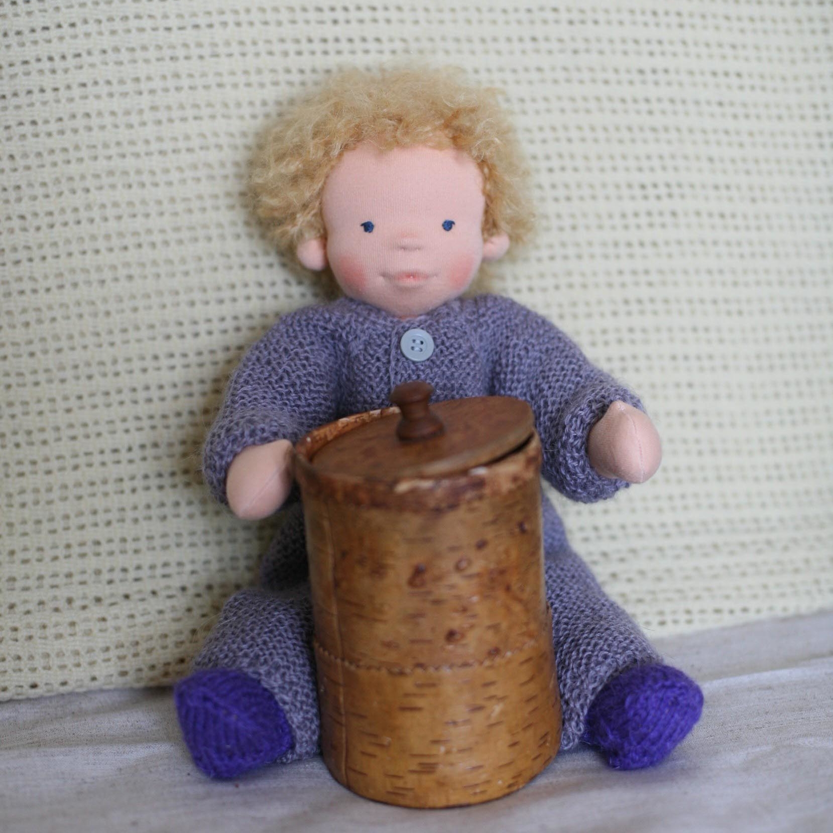 Кукла большая (мальчик в комбинезоне)