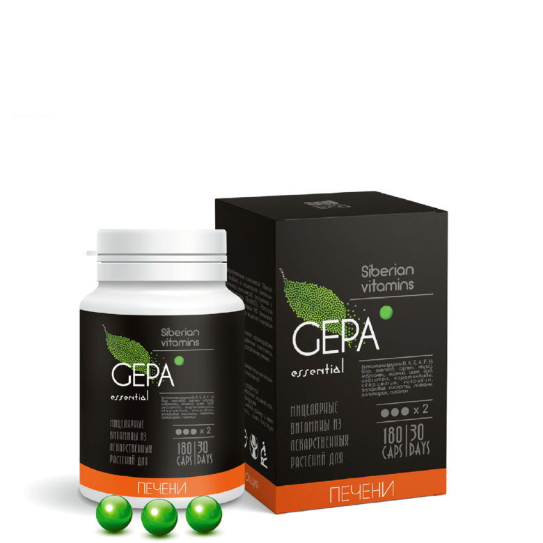 Мицеллярные витамины GEPAessential для печени, Сиб-Крук, 180 кап.