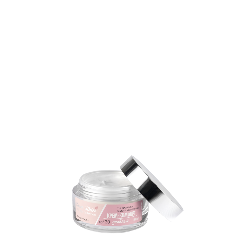 Крем-комфорт дневной против морщин SPF 20, Венец Сибири, 50 мл.