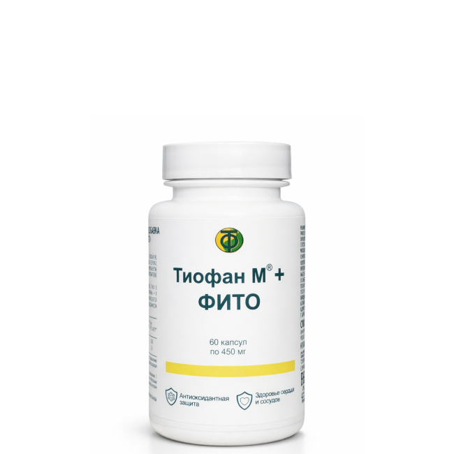 Тиофан М+ (с чесноком), антиоксидантный комплекс, 60 кап.