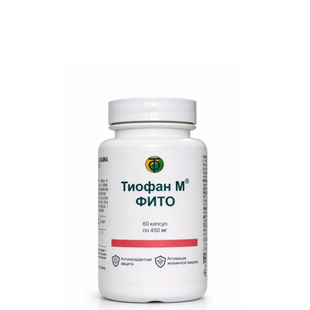 Тиофан М Фито (с чагой и лопухом), антиоксидантный комплекс, 60 кап.