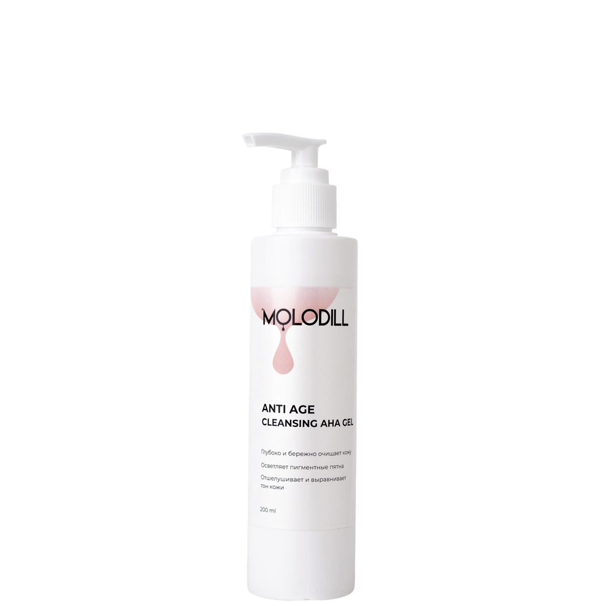 ANTI AGE CLEANSING AHA GEL Гель для умывания антивозрастной, Molodill, 200 мл