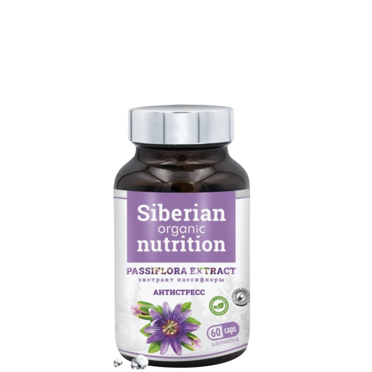 Экстракт пассифлоры и мяты АНТИСТРЕСС,  Siberian Organic Nutrition, 60 кап.