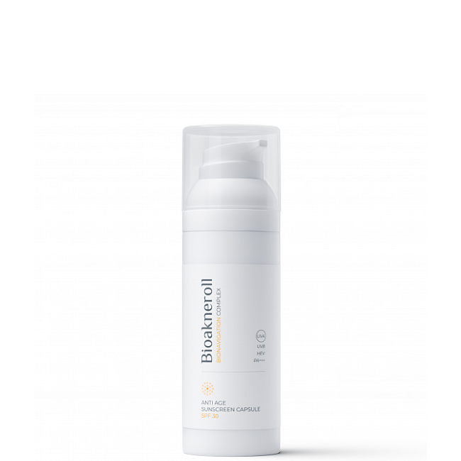 Cолнцезащитный крем для лица с инкапсулированными фильтрами SPF 30 Anti-Age, Bioakneroll, 50 мл