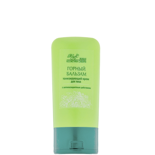 "Горный бальзам" тонизирующий крем для тела, Живая косметика Сибири, 80 г.