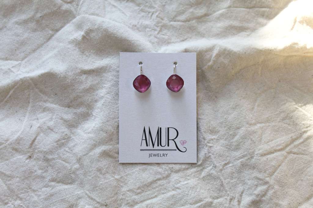 Серьги с кристаллами Swarovski