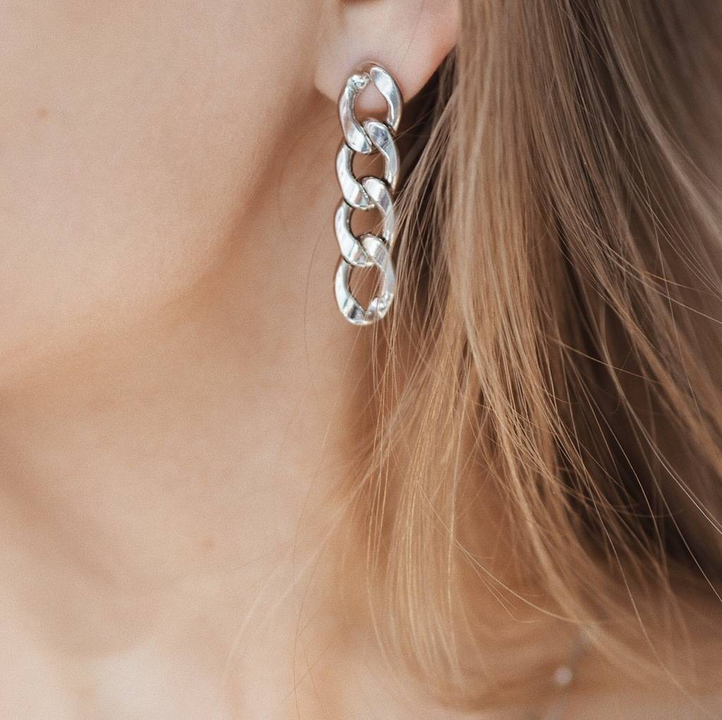 Серьги Цепи