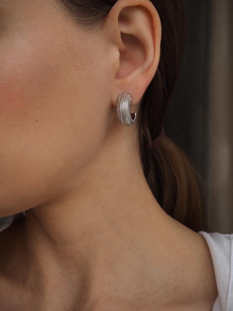 Серьги текстурные