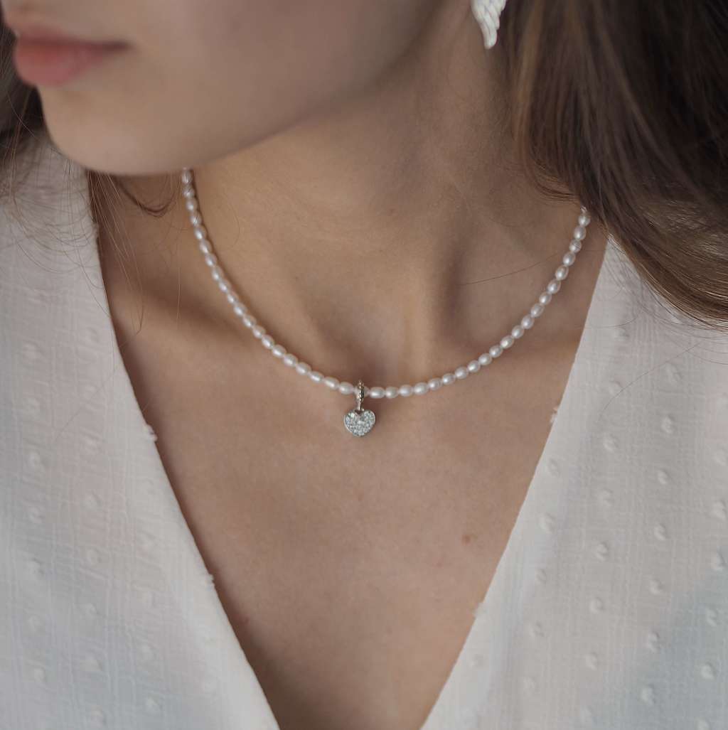 Жемчужный чокер с подвеской