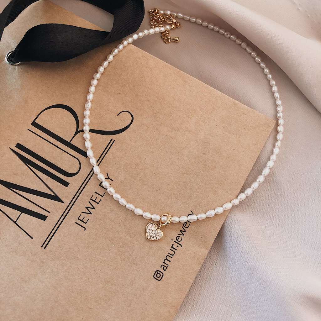 Жемчужный чокер с подвеской