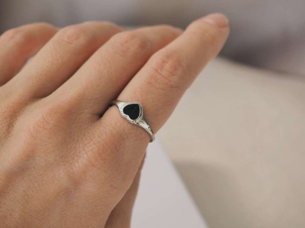 Кольцо Black heart