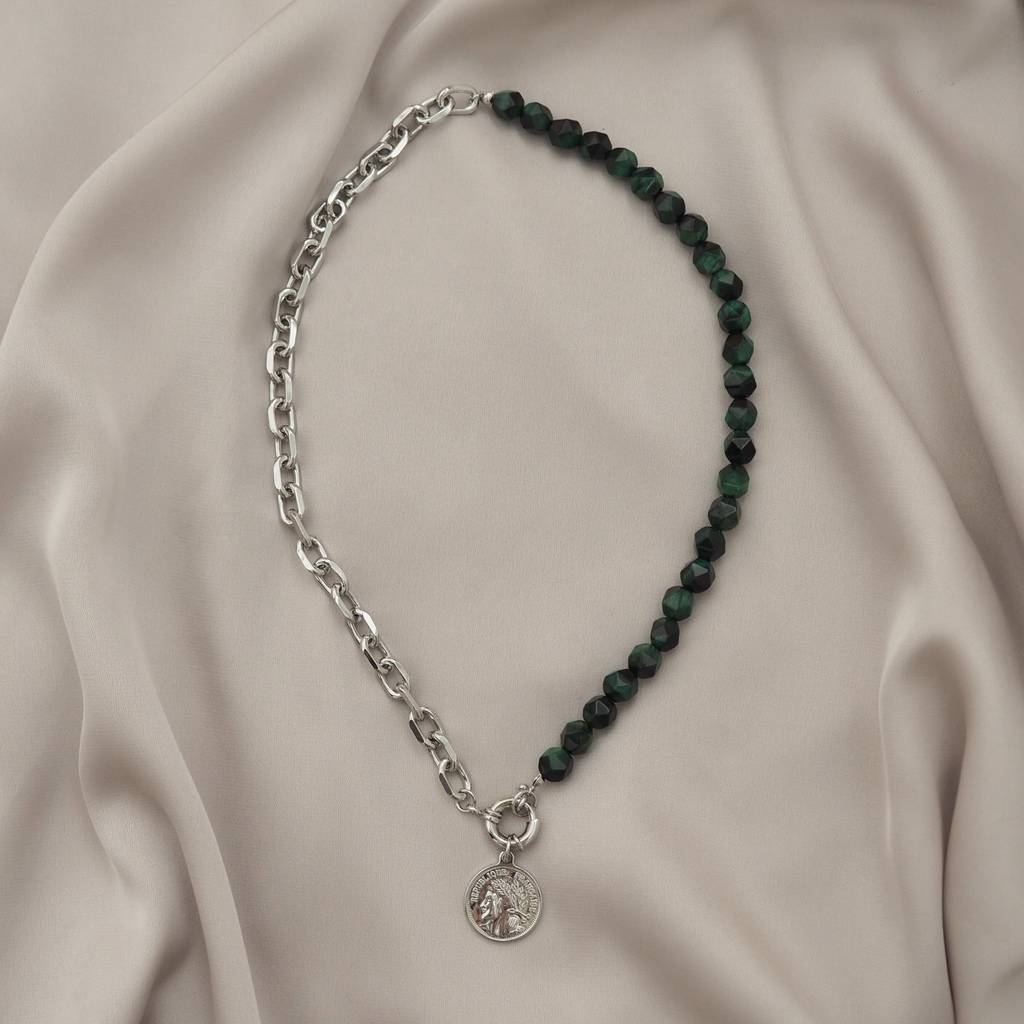 Колье из тигрового глаза