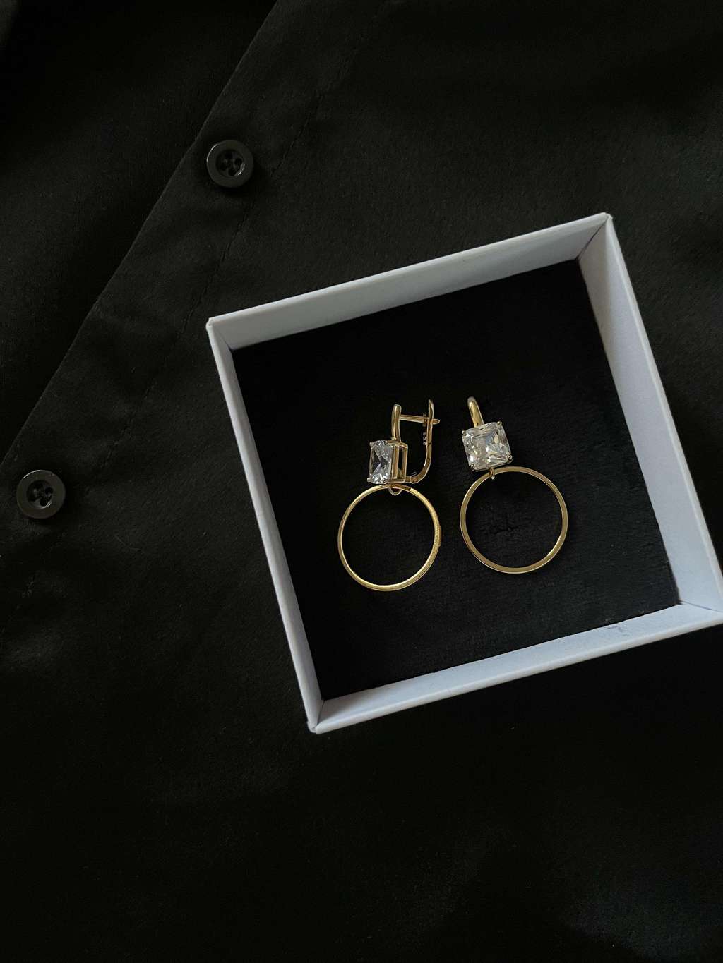 Серьги с кристаллами