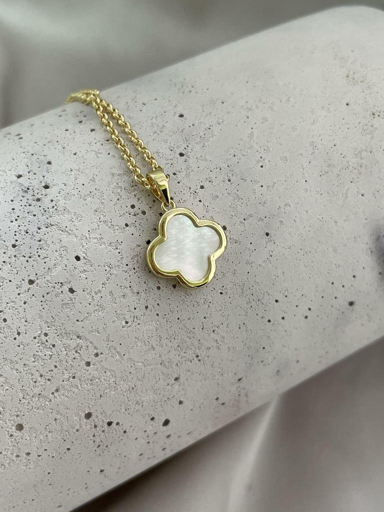 Подвеска Клевер с перламутром
