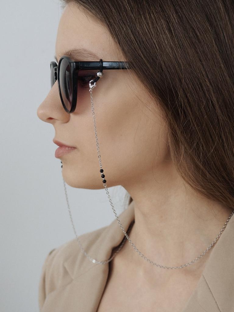 Цепочка для очков с черной шпинелью