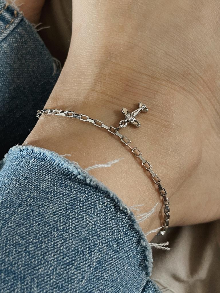 Браслет на ногу с подвеской Самолет