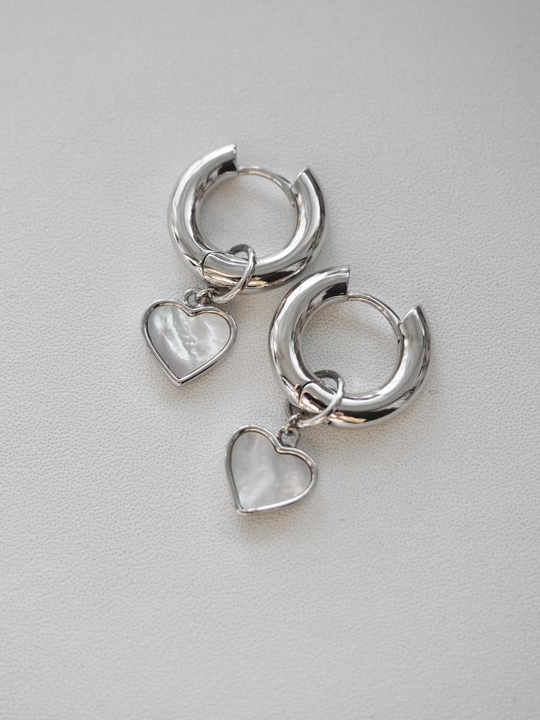 Серьги-трансформеры с перламутром