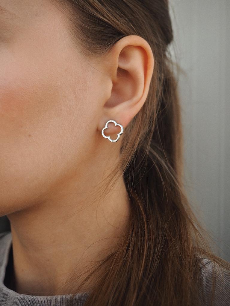 Серьги-гвоздики Клевер