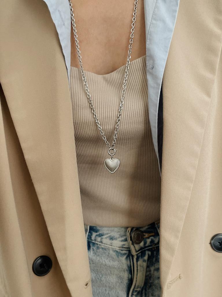 Длинная цепь со съемной подвеской Сердце