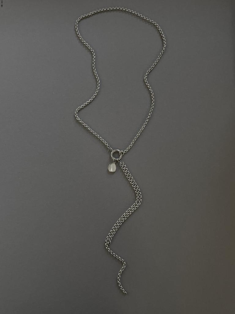 Колье-галстук с перламутром