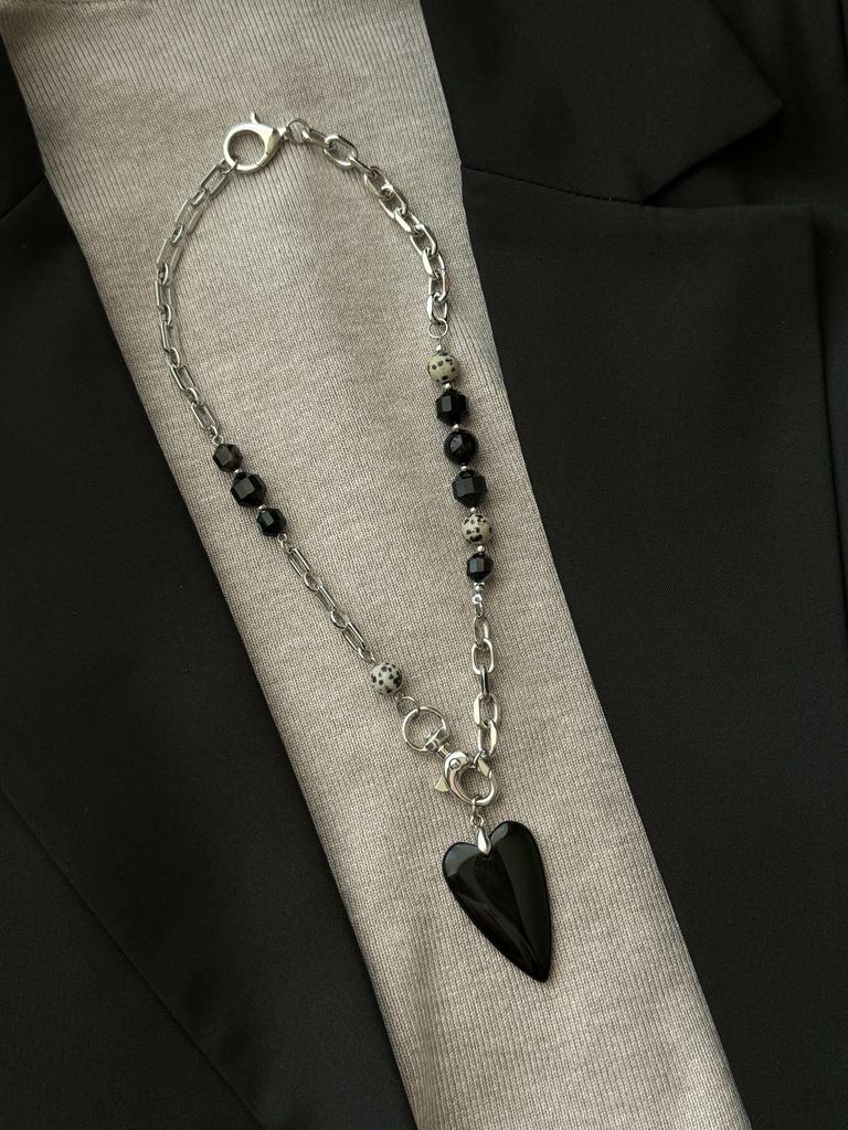 Колье-цепь BLACK HEART