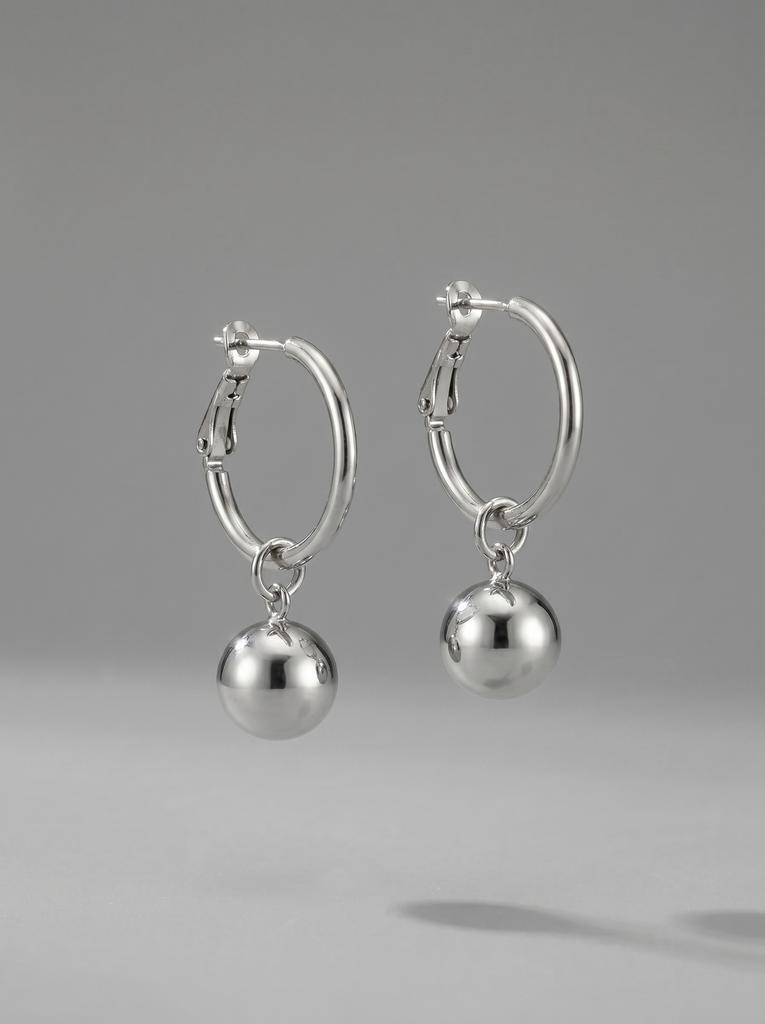 Серьги со съемными подвесками шариками