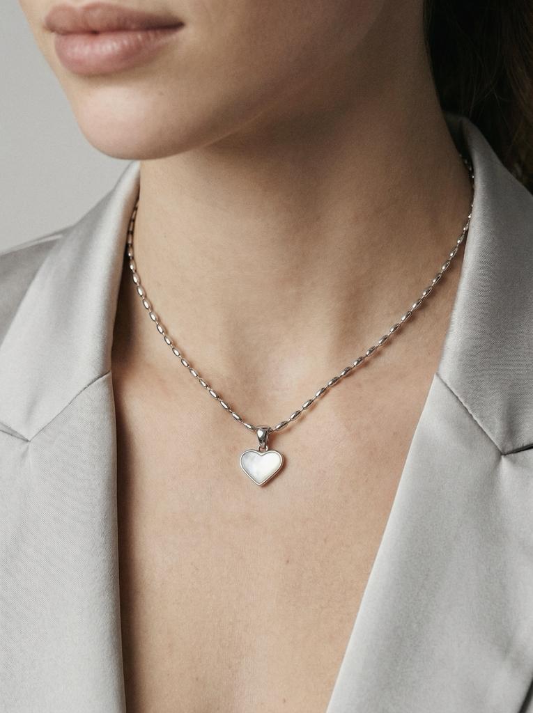 Подвеска ♥ с перламутром