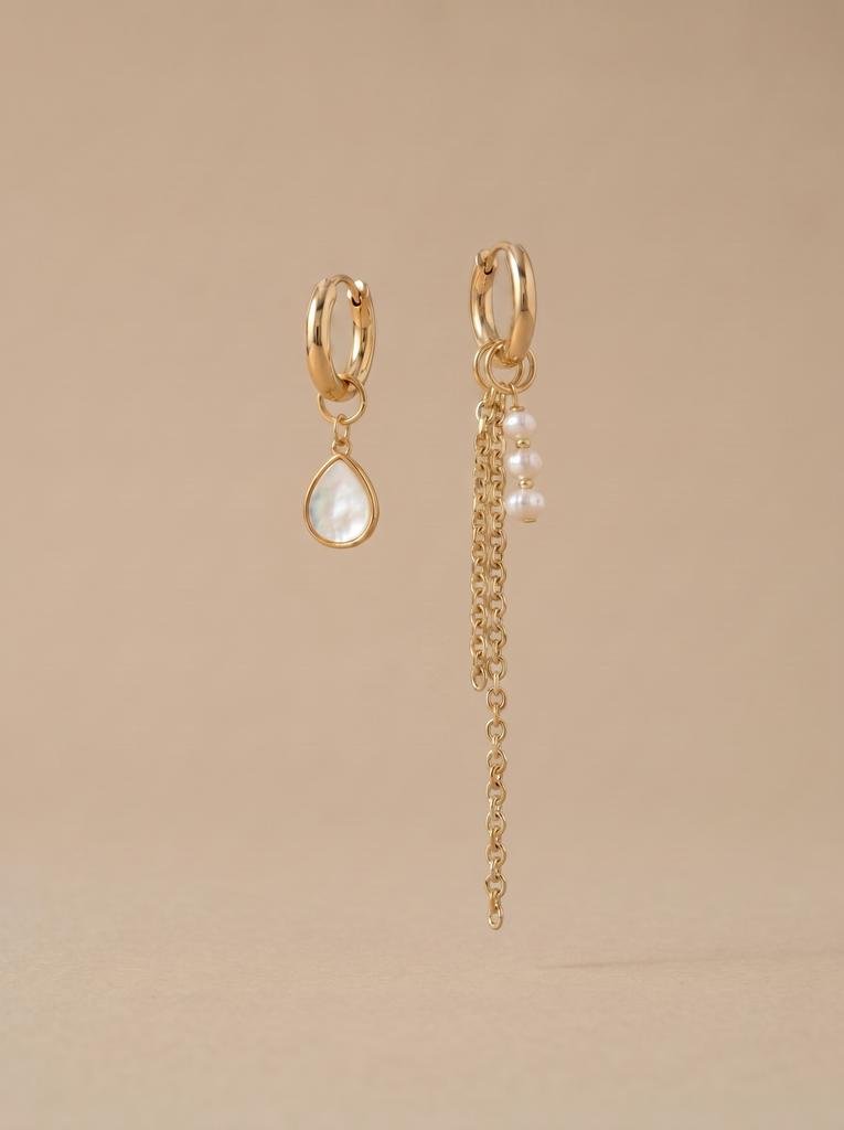 Асимметричные серьги PEARL DROP