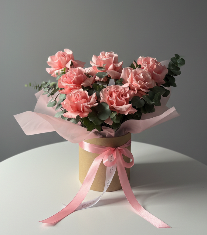 Роза французская «би свит» в коробке