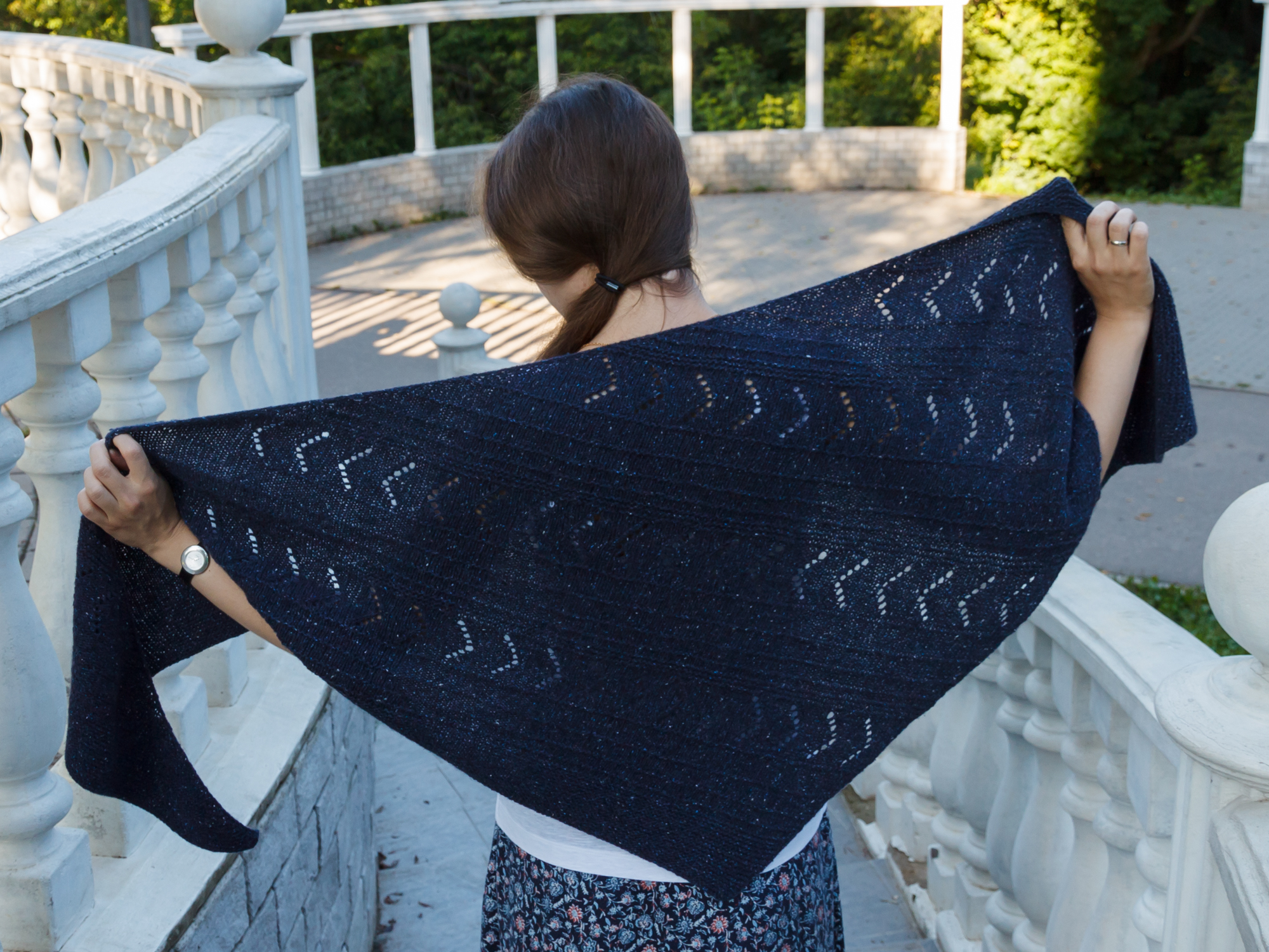 Описание вязания шали "Лунная шаль"