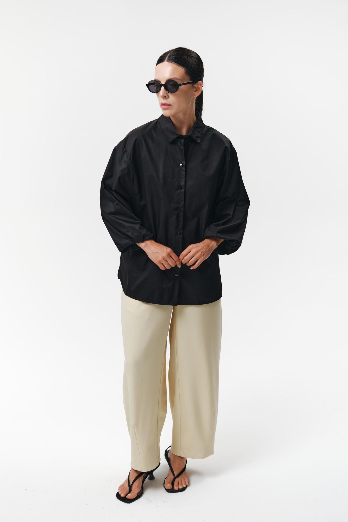 Рубашка O-силуэта черный