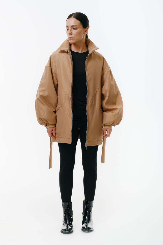 Куртка O-силуэта с поясом