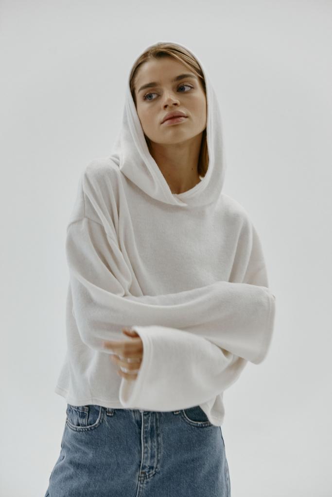 Худи вязаное «LIMP» белый