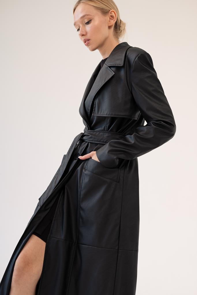 Пальто кожаное «FATALITY»