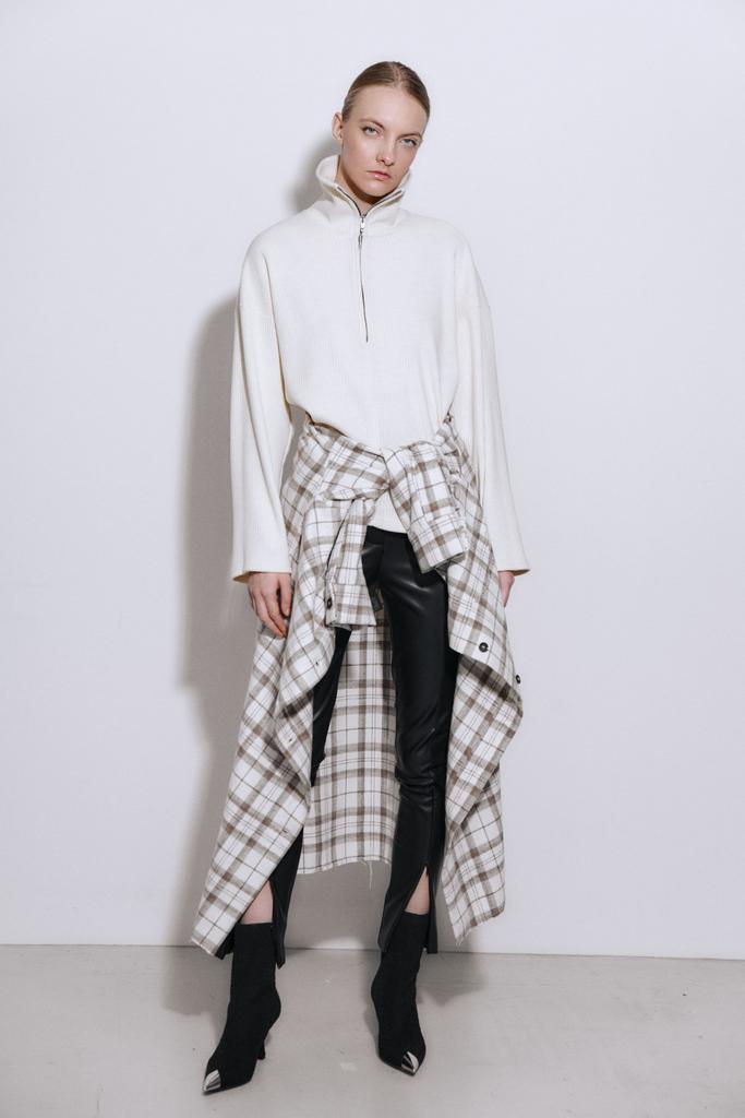 Платье-рубашка "GREY LONG" бежевый