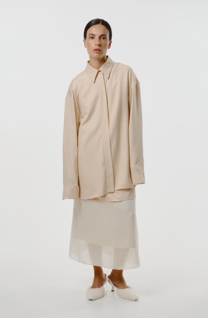 Двойная юбка в длине миди