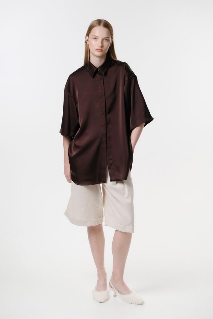 Рубашка со скрытой фурнитурой