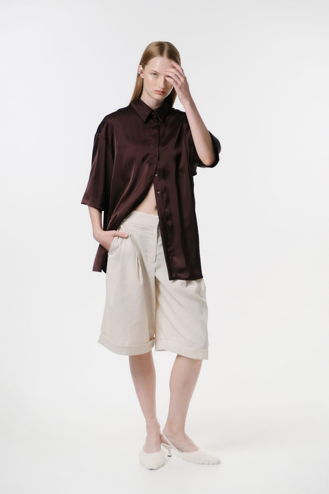 Рубашка со скрытой фурнитурой