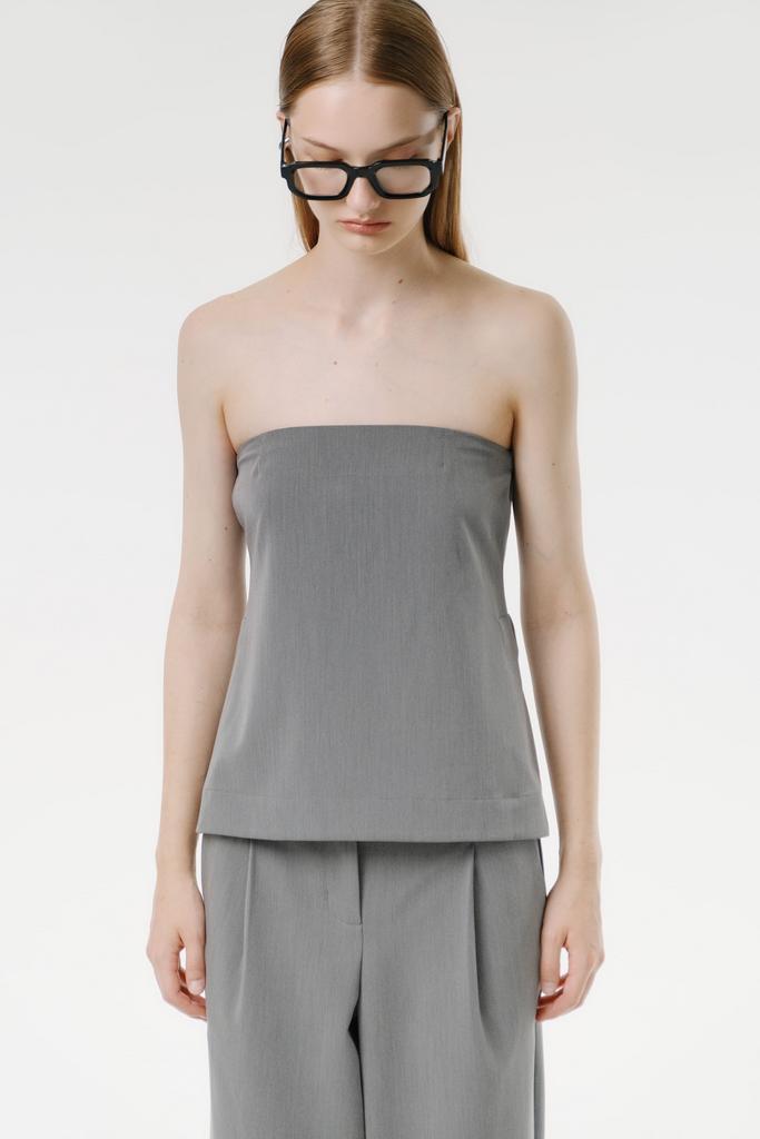 Топ-бандо из костюмной ткани