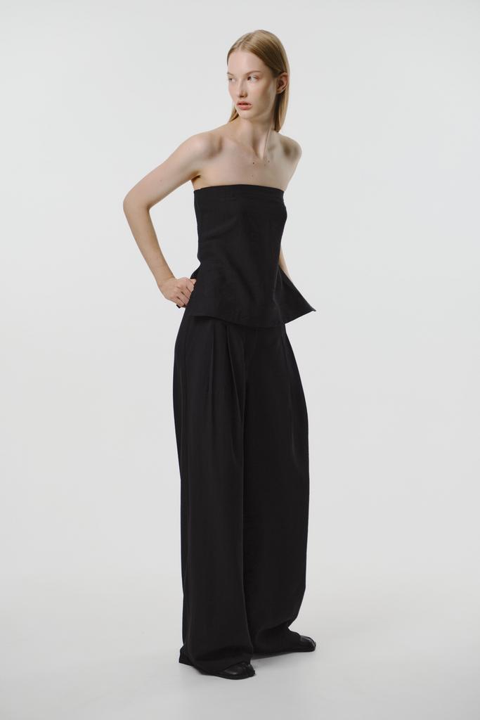 Топ-бандо из фактурного льна