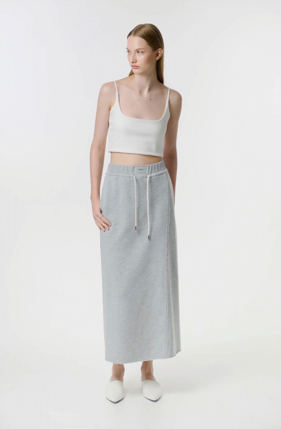 Юбка из хлопка в А-силуэте