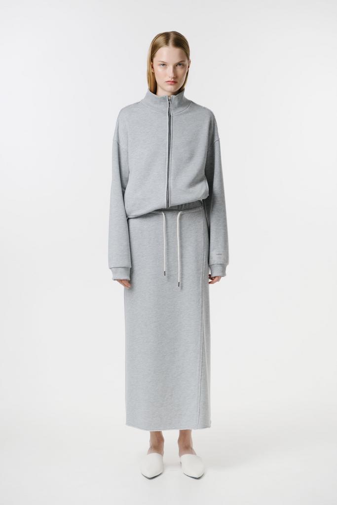 Худи на молнии с воротником стойкой