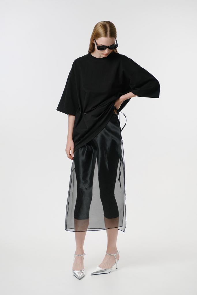 Юбка из прозрачной тенсель-органзы