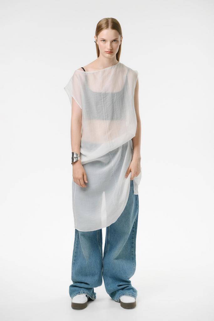 Платье-накидка  из тенсель-органзы