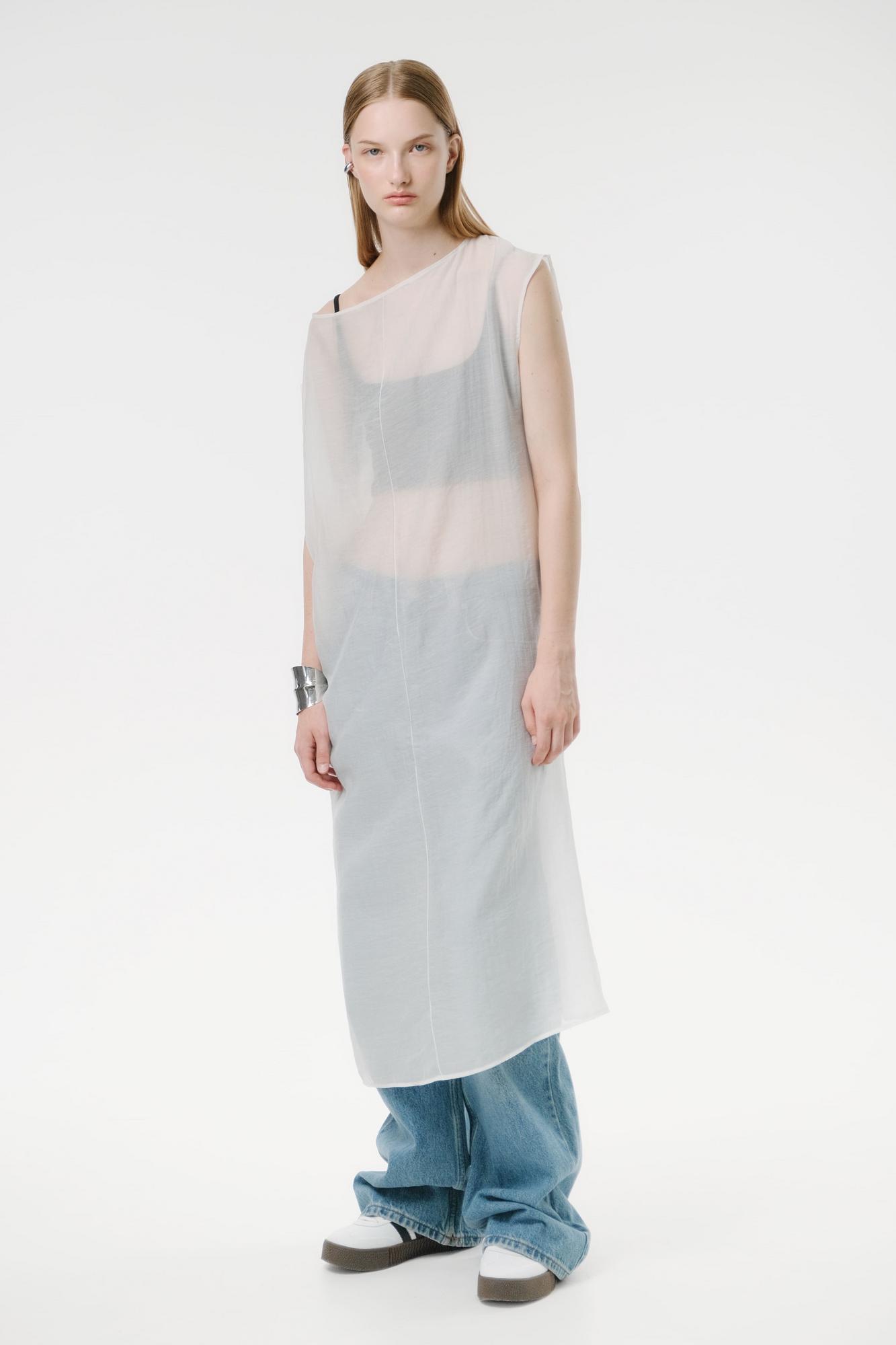 Платье-накидка  из тенсель-органзы