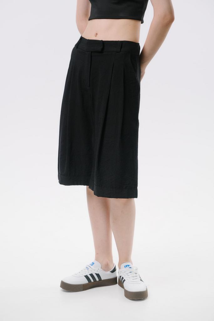 Бермуды из фактурного льна