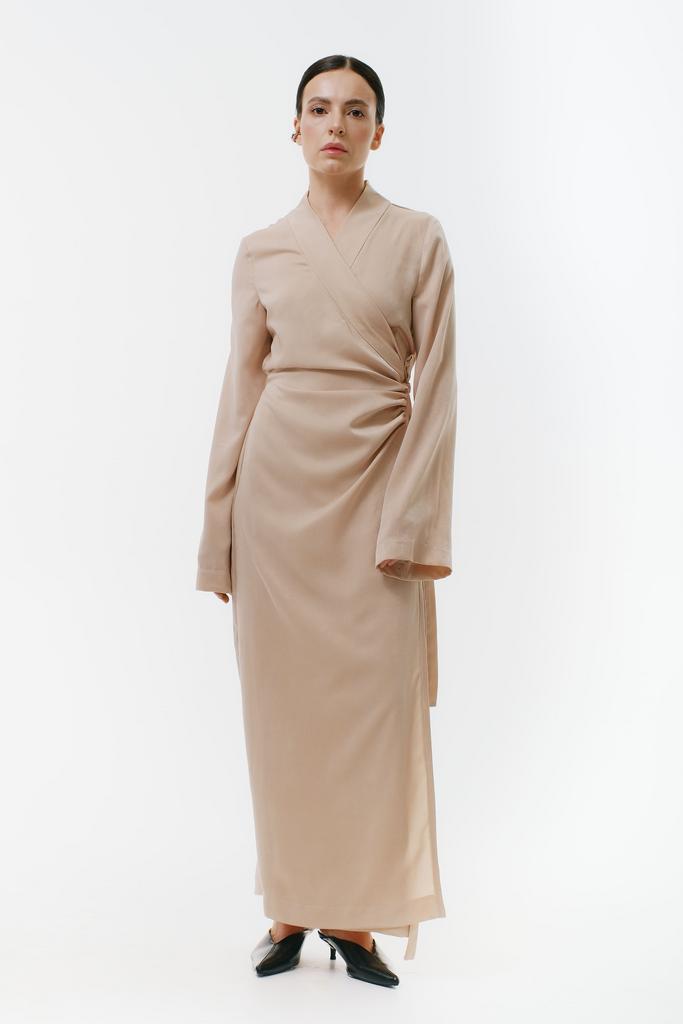 Платье-кимоно в шелк-велюре