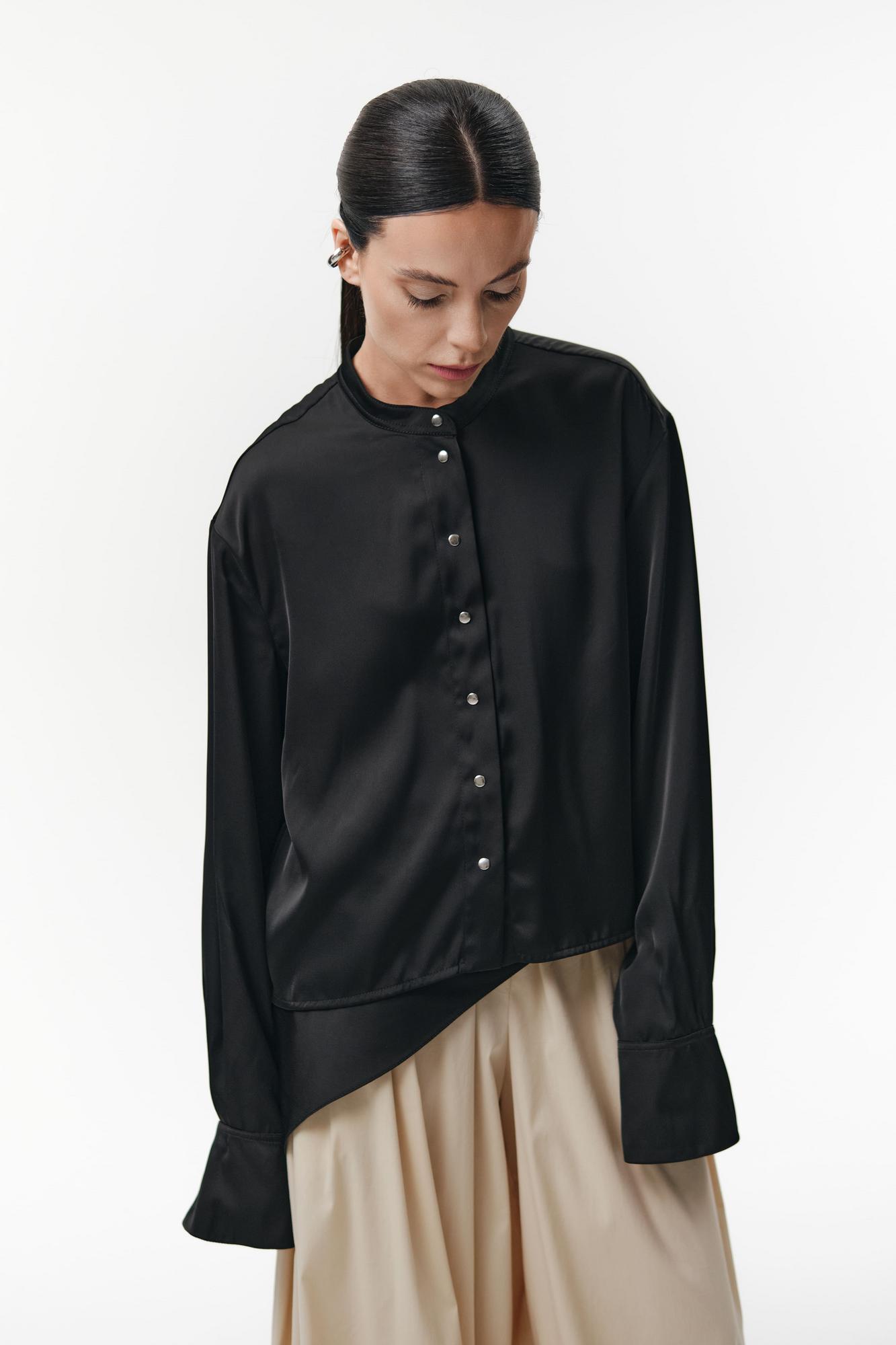 Рубашка с косынкой в черном цвете