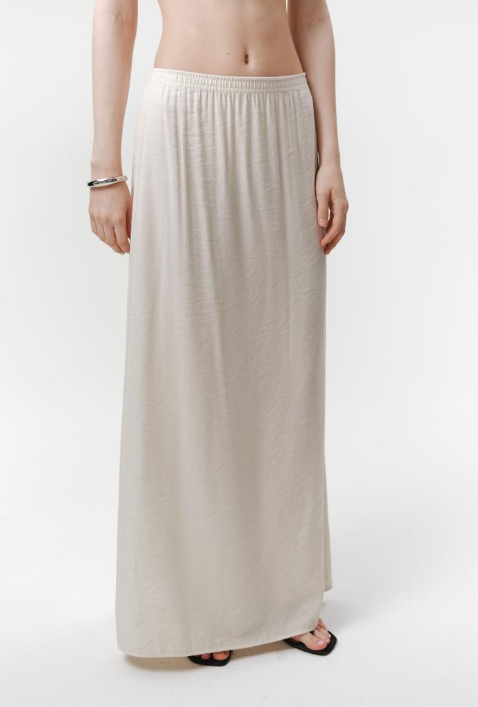 Юбка макси из фактурного льна
